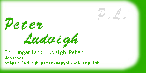 peter ludvigh business card